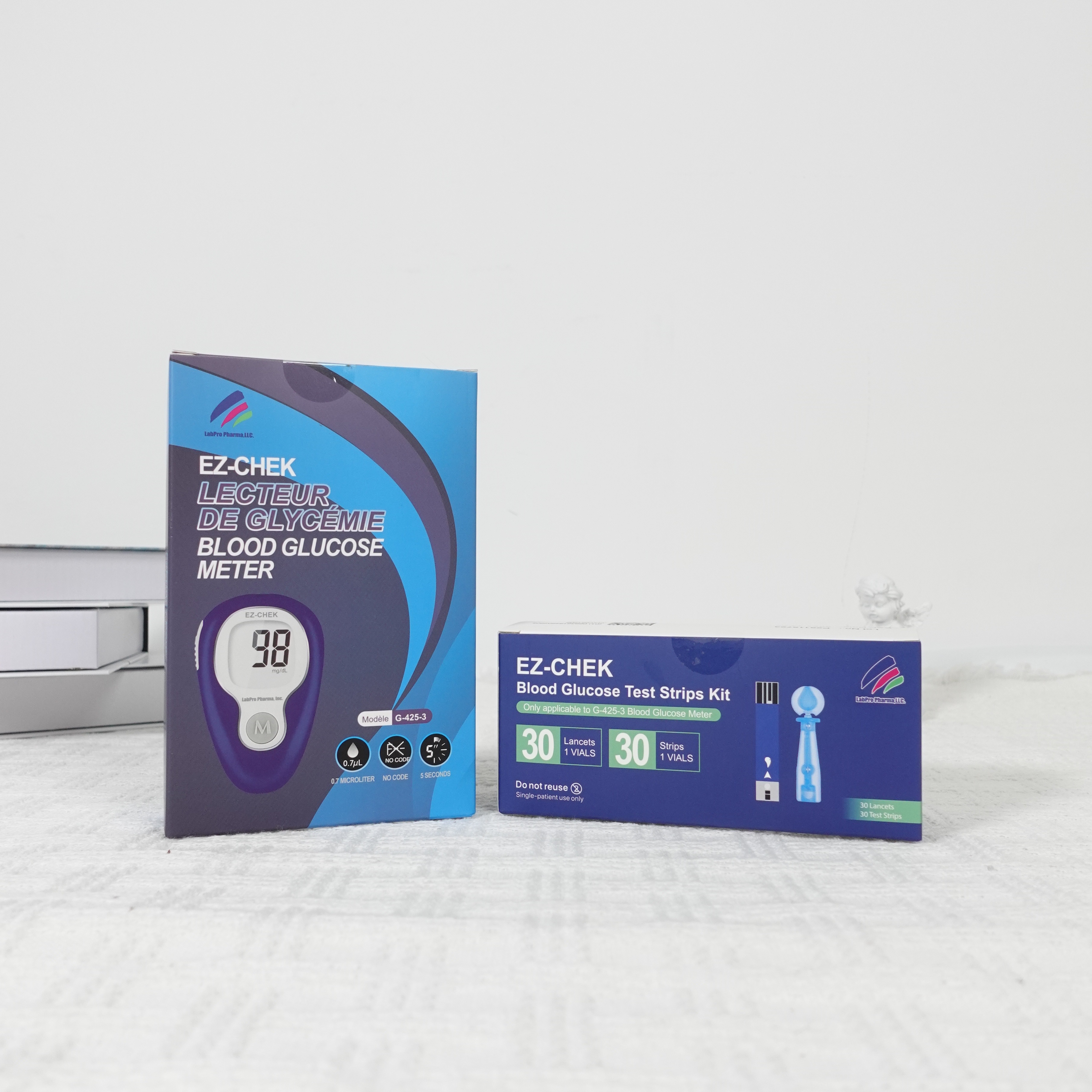 Packs de Surveillance de la Glycémie EZCHEK-  Pack Découverte(Lecteur + 30 Bandelettes)