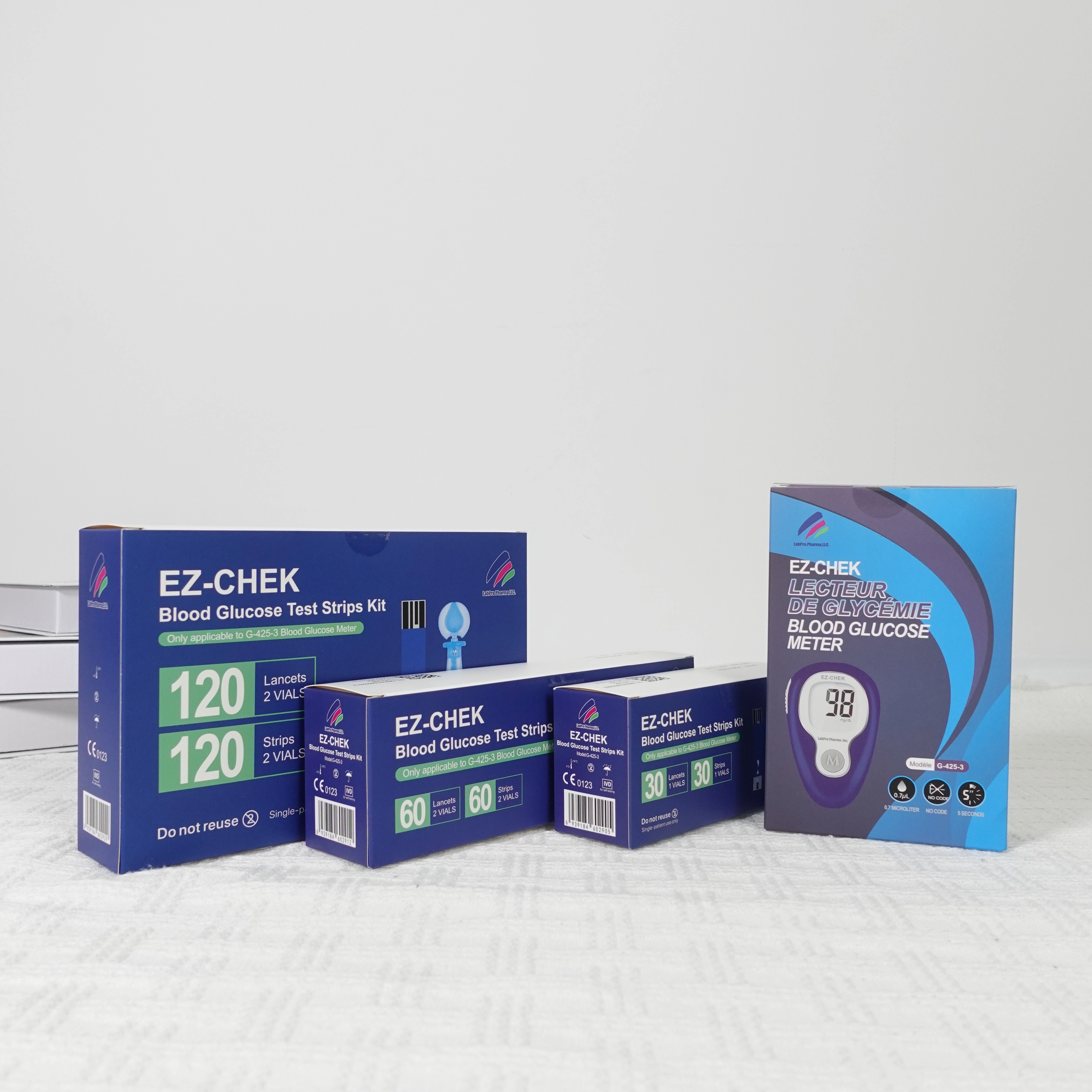Bundle:EZCHEK G-425-3 with EZCHEK G-425-3S 30:60:120 Strips