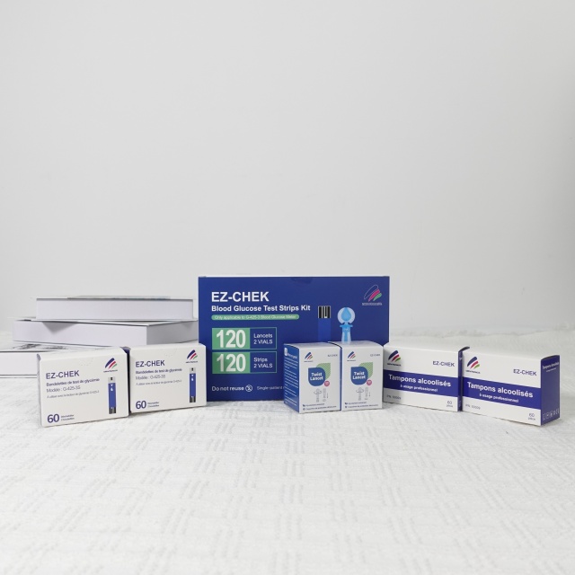 Bandelettes de Test EZCHEK G-425-3S-Boîte de 120 Bandelettes