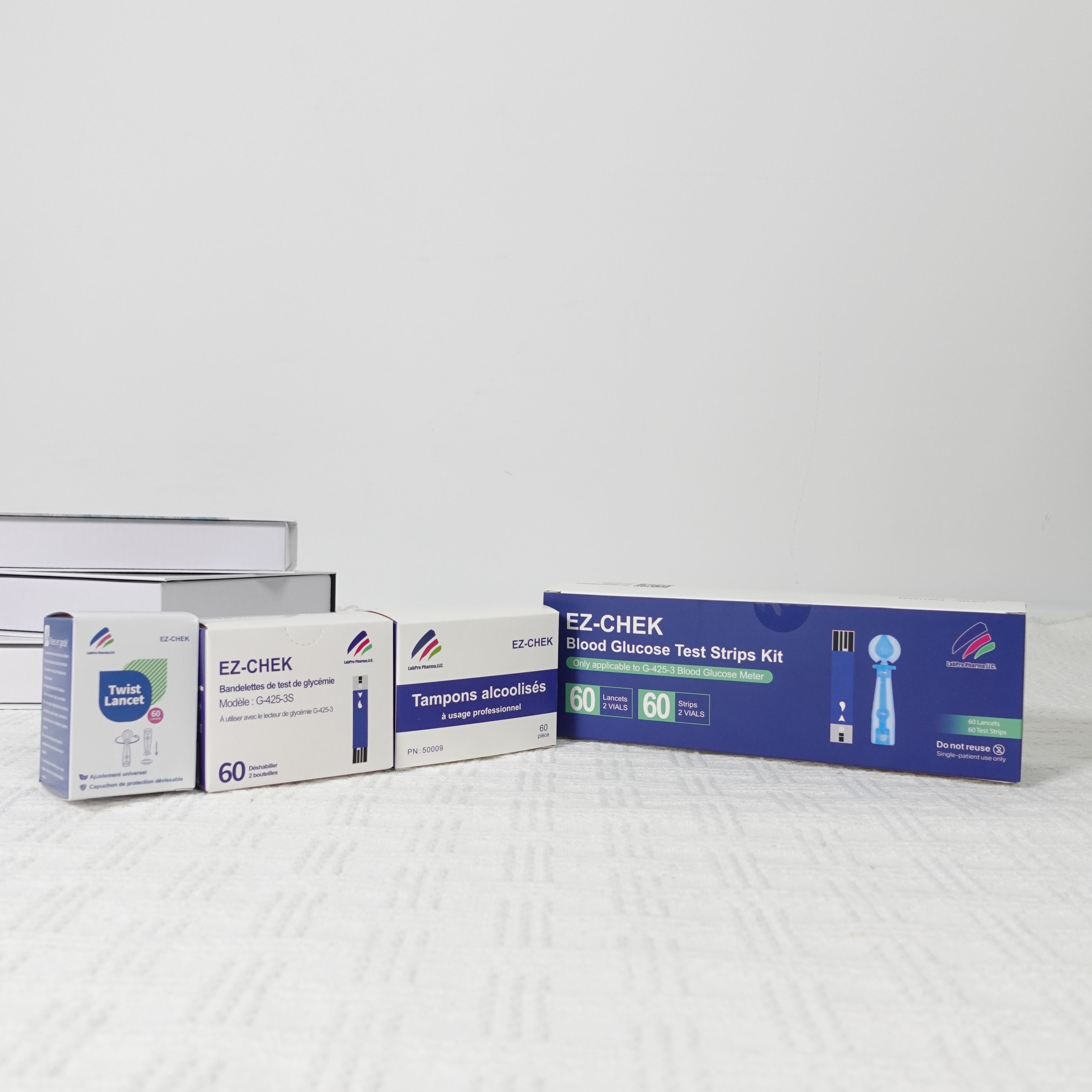 EZCHEK G-425-3S Blood Glucose Test 60 Strips