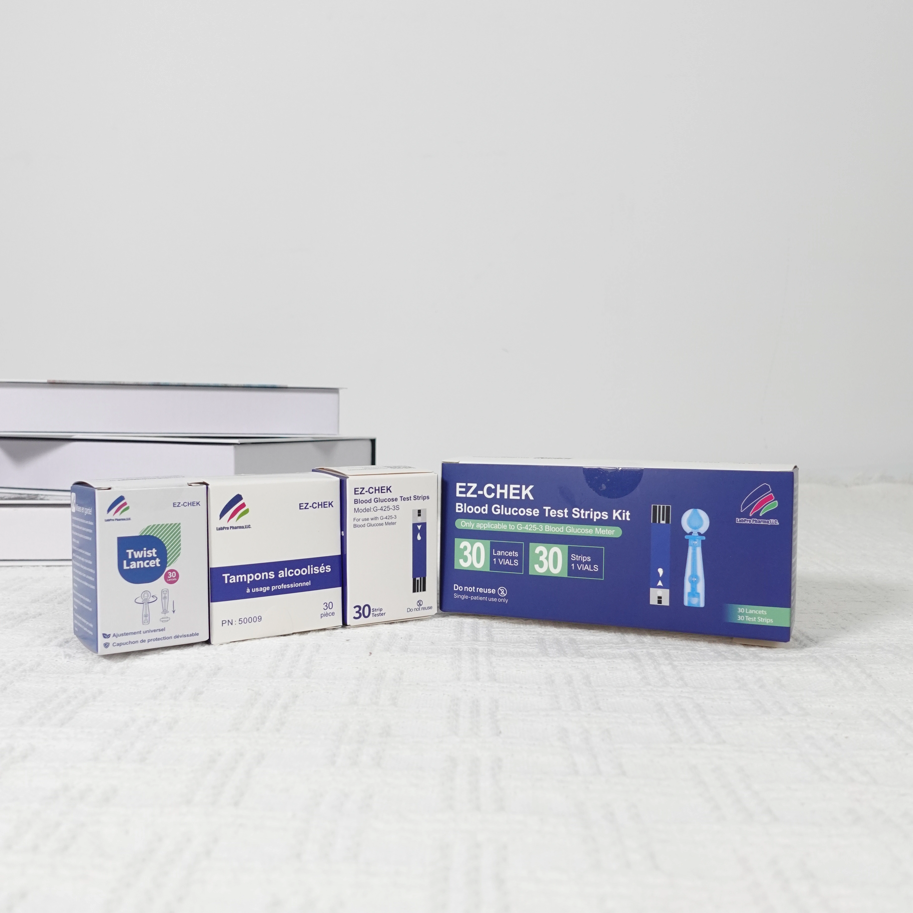 EZCHEK G-425-3S test strip packs ready for wholesale order