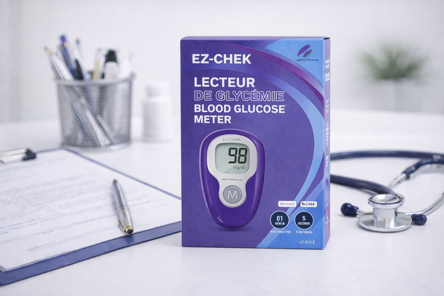 Lecteur de Glycémie Numérique EZCHEK G-425-3
