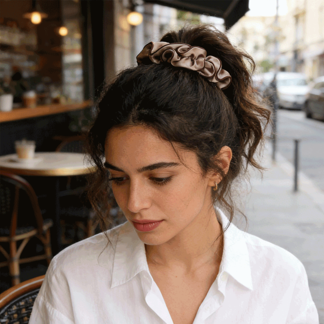 Custom Hair Scrunchies Personalized Satin Cotton Towel Velvet Chiffon Microfiber, Silk and Other Fabrics Printing Flag