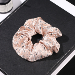 Custom Hair Scrunchies Personalized Satin Cotton Towel Velvet Chiffon Microfiber, Silk and Other Fabrics Printing Flag
