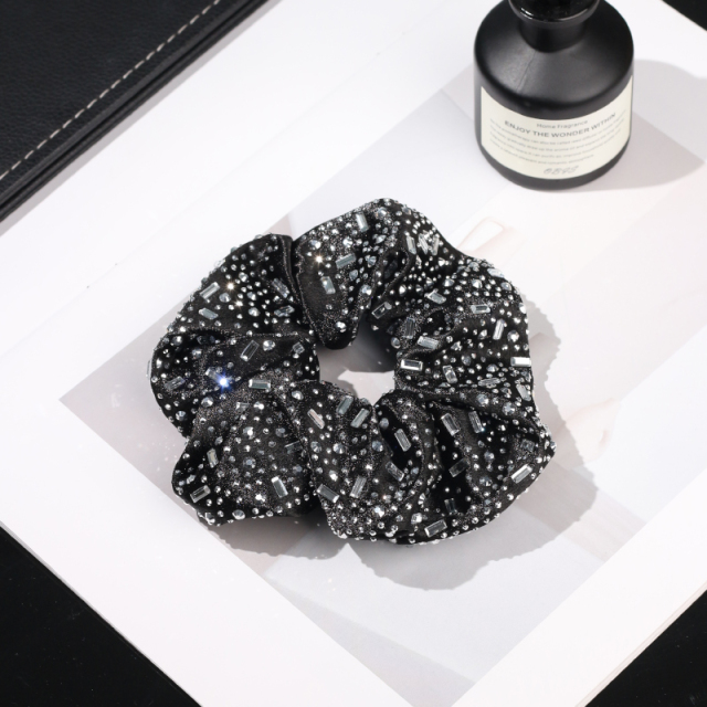 Custom Hair Scrunchies Personalized Satin Cotton Towel Velvet Chiffon Microfiber, Silk and Other Fabrics Printing Flag