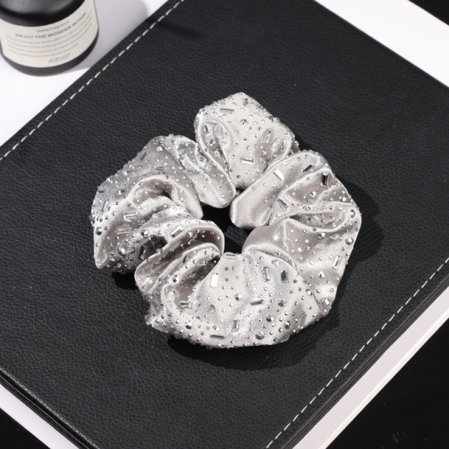 Custom Hair Scrunchies Personalized Satin Cotton Towel Velvet Chiffon Microfiber, Silk and Other Fabrics Printing Flag