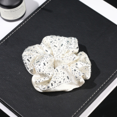 Custom Hair Scrunchies Personalized Satin Cotton Towel Velvet Chiffon Microfiber, Silk and Other Fabrics Printing Flag