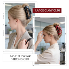 AS Wholesale New Arrival Hot Sale Flexible Soft Silicone Acsesorios for Women Anticollision Hair Claw Clip Artstar