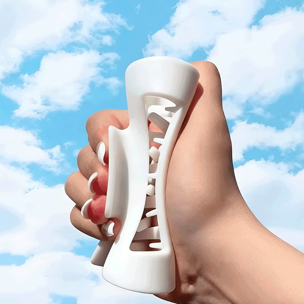 White silicone hair claw clip for salon retail and bridal display planning