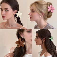 Summer Hawaii Island Hair Clip Featuring Flower Shell Claw for Daily Use or Holiday Occasions