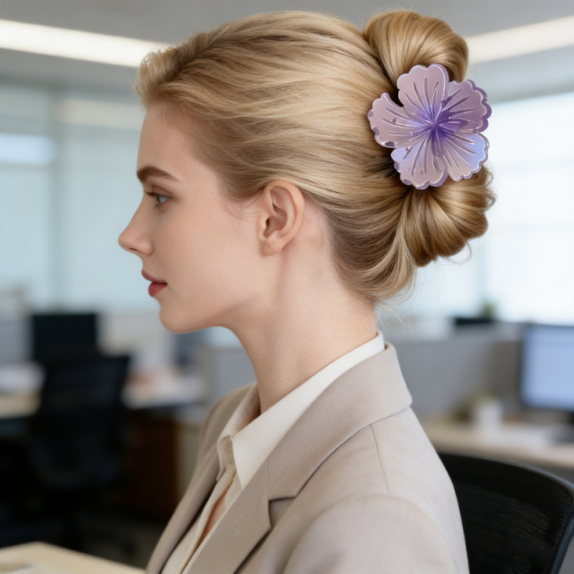 Summer Hawaii Island Hair Clip Featuring Flower Shell Claw for Daily Use or Holiday Occasions