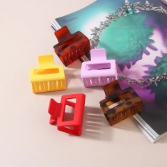 Square Hair Claw Clip 5cm ABS Matte Finish Small Size for Women Girls Daily Use Party Hair Accessories