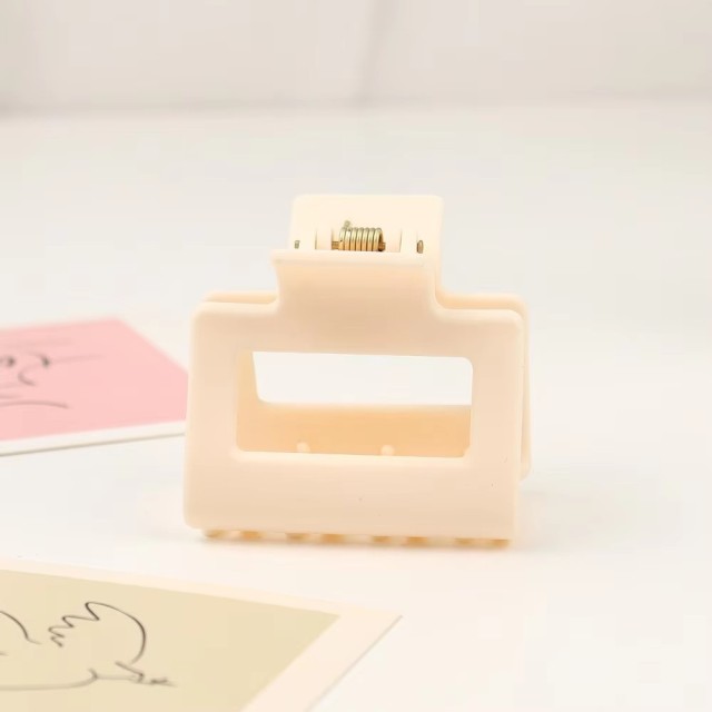 Square Hair Claw Clip 5cm ABS Matte Finish Small Size for Women Girls Daily Use Party Hair Accessories