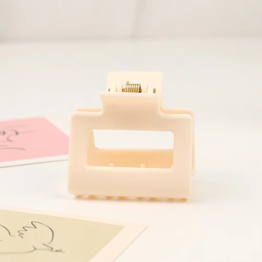 Small square ABS matte finish hair claw clip for women and girls
