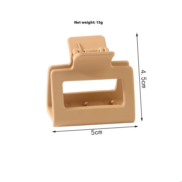 Square Hair Claw Clip 5cm ABS Matte Finish Small Size for Women Girls Daily Use Party Hair Accessories