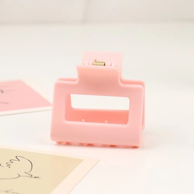 Square Hair Claw Clip 5cm ABS Matte Finish Small Size for Women Girls Daily Use Party Hair Accessories