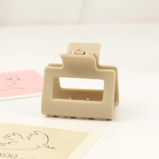 Square Hair Claw Clip 5cm ABS Matte Finish Small Size for Women Girls Daily Use Party Hair Accessories