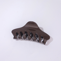 AS Wholesale Flexible Soft 4.6in Triangle Soft Matte Flexible Fashion Women's Hair Claw Clip Daily Use Earth Stone
