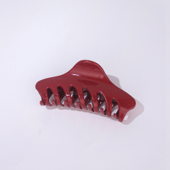 AS Wholesale Flexible Soft 4.6in Triangle Soft Matte Flexible Fashion Women's Hair Claw Clip Daily Use Earth Stone