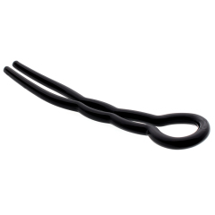 Vintage Retro Chinese Black Hollow Plastic Hair Fork Plastic Chopsticks Hair Sticks Pins for Women