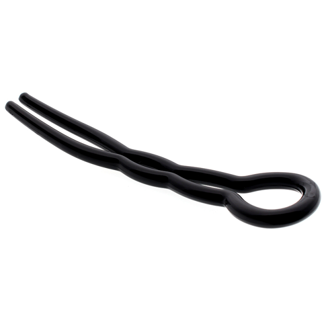 Vintage Retro Chinese Black Hollow Plastic Hair Fork Plastic Chopsticks Hair Sticks Pins for Women