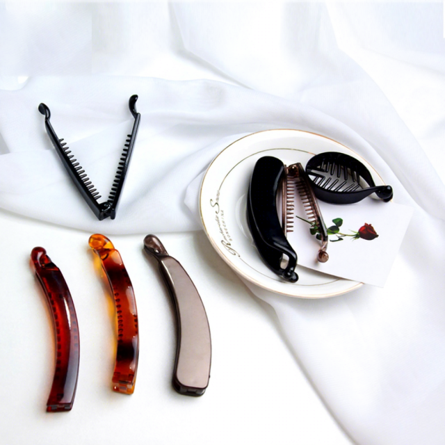 Artstar Plastic Thin Banana Twist Hair Clips Barrettes for Long Hair Ponytail
