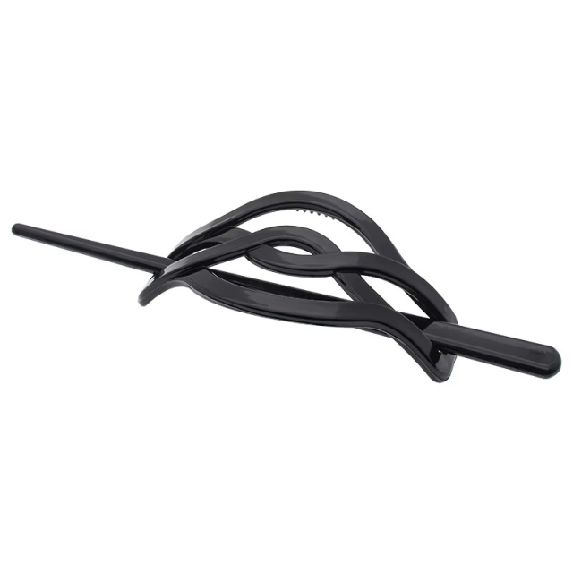 Vintage Retro Chinese Black Hollow Plastic Hair Fork Plastic Chopsticks Hair Sticks Pins for Women