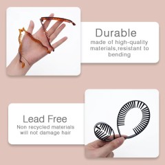 Artstar Plastic Thin Banana Twist Hair Clips Barrettes for Long Hair Ponytail