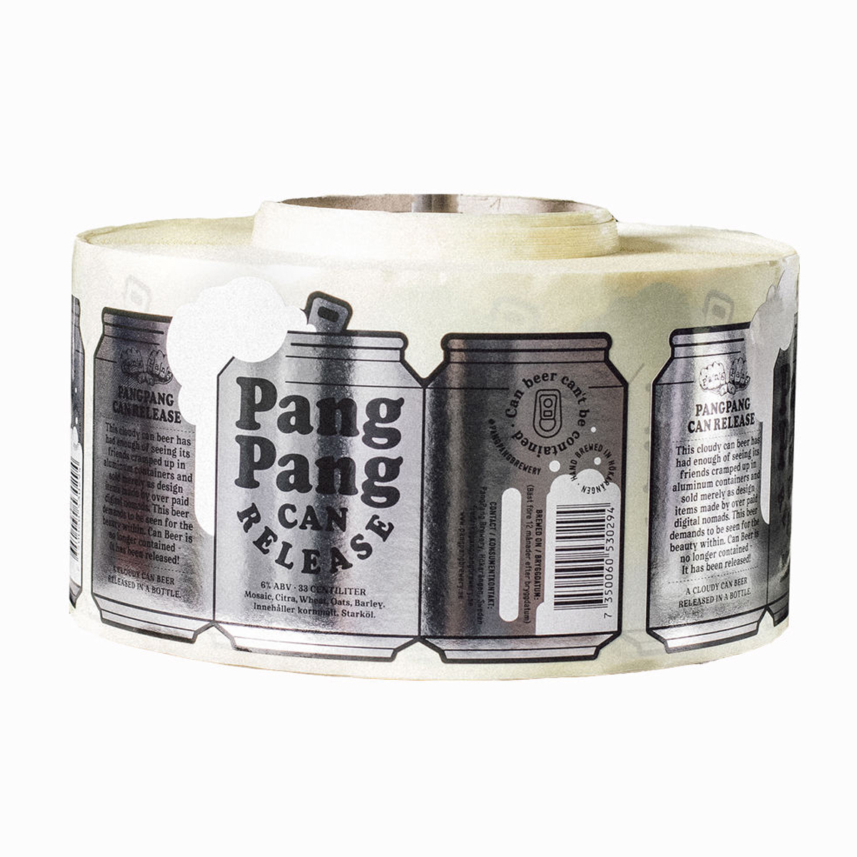 Silver BOPP Label BGR0001