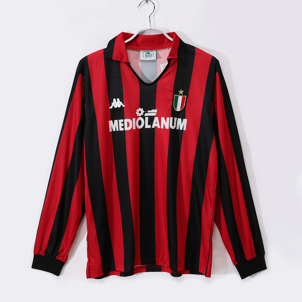 88/89 season AC Milan Home Long sleeved Retro