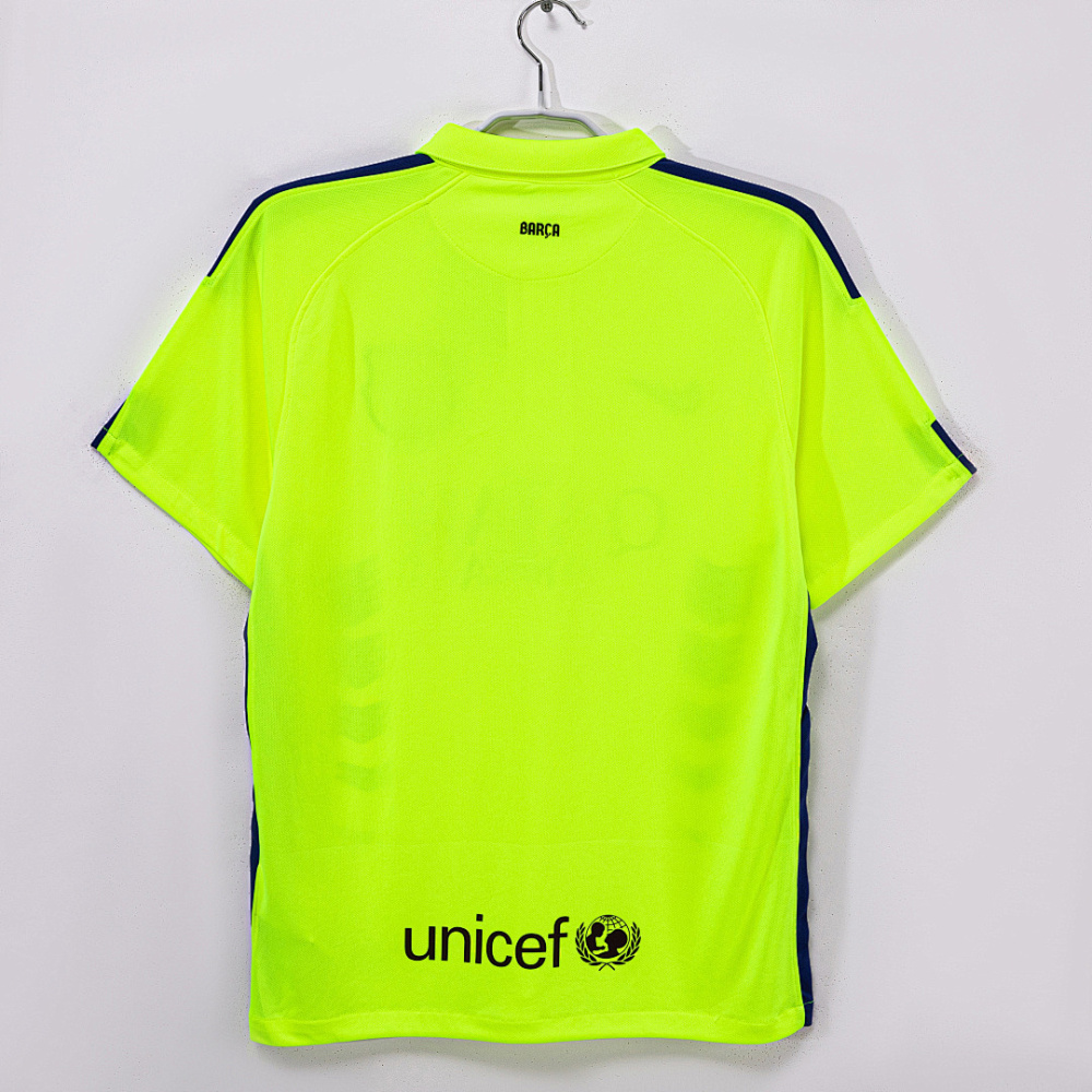 2014/15 season Barcelona Third Fluorescent green Retro