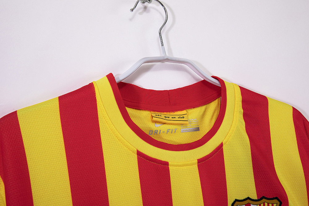 2013/14 season Barcelona Away yellow Retro
