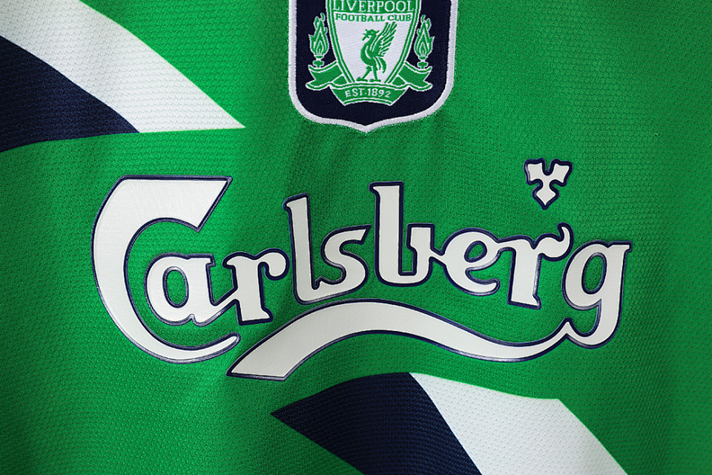 1999/00 season Liverpool Away green Retro