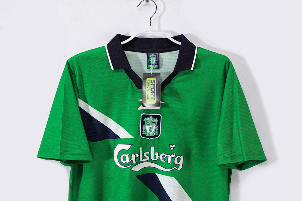 1999/00 season Liverpool Away green Retro