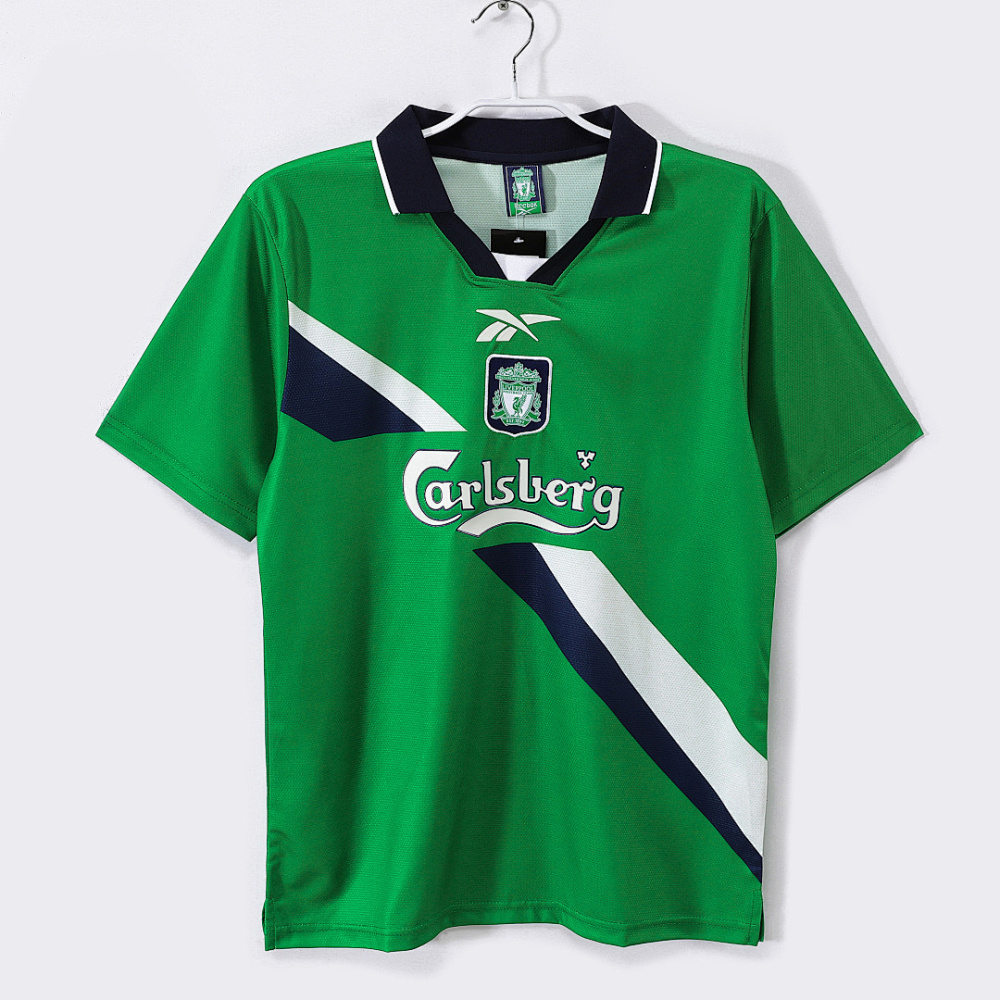 1999/00 season Liverpool Away green Retro