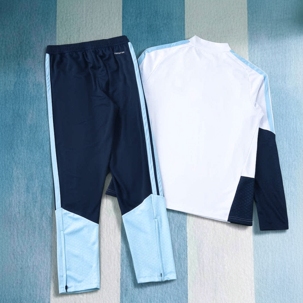 2026 FIFA World Cup Argentina White Half zip training suit set