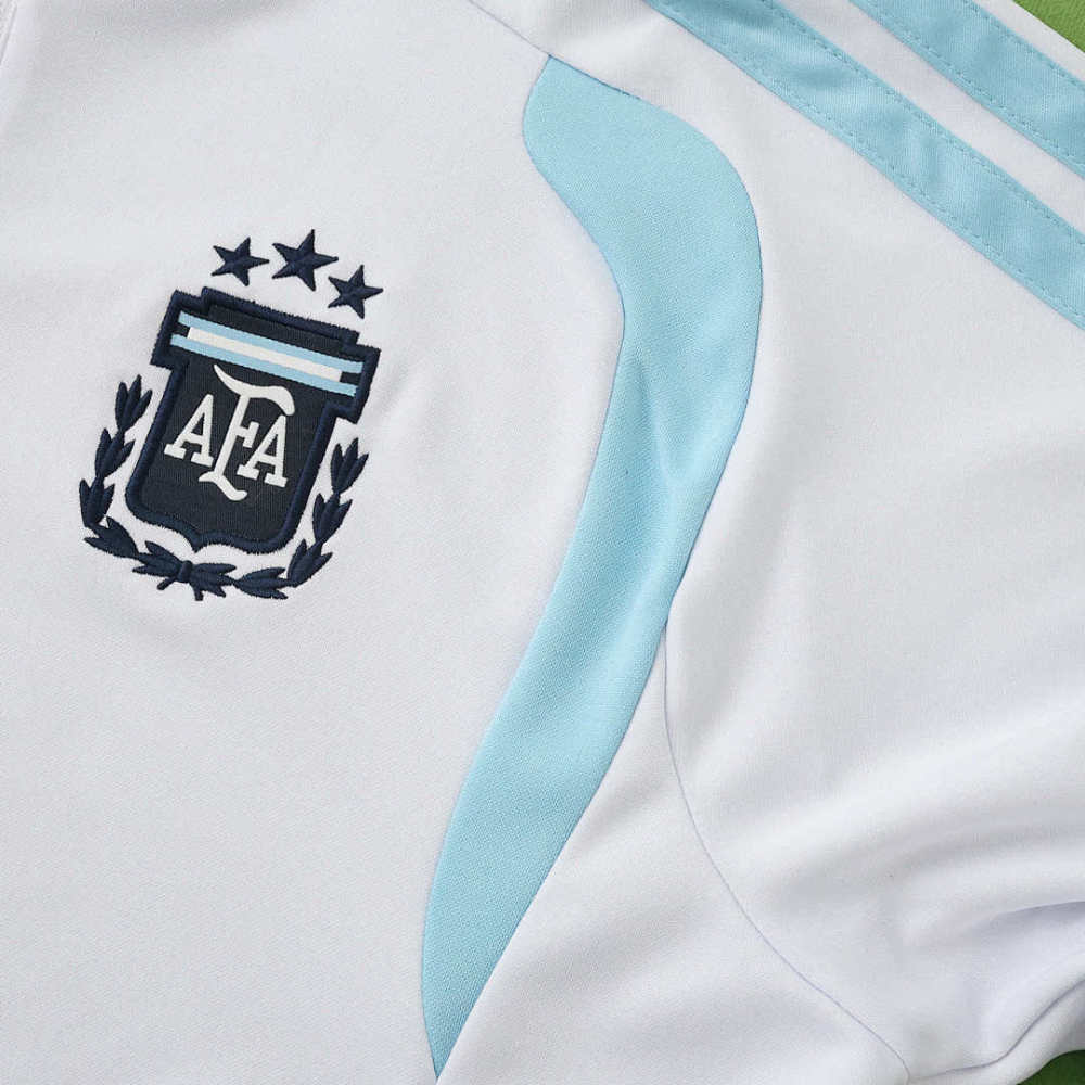 2026 FIFA World Cup Argentina White Half zip training suit set