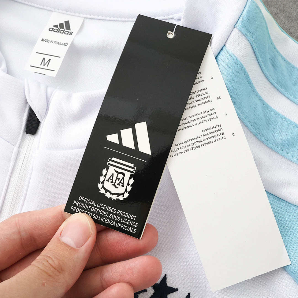 2026 FIFA World Cup Argentina White Half zip training suit set