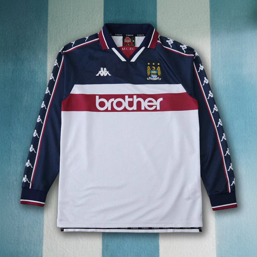 9798 season Manchester City F.C. away Long sleeved retro Fan version