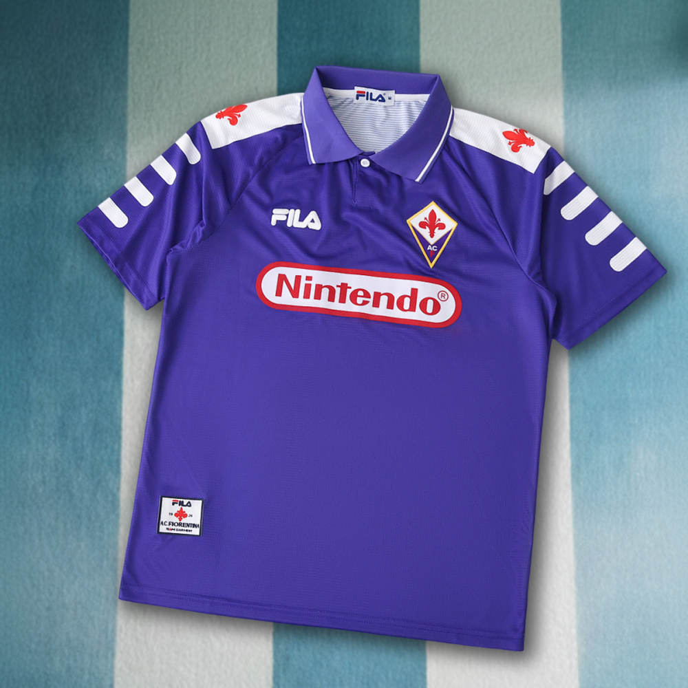 9899 season ACF Fiorentina home retro Fan version