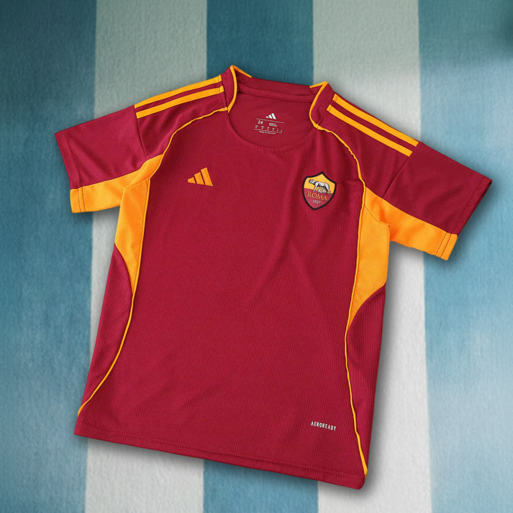 25/26 season A.S. Roma home Kids kit