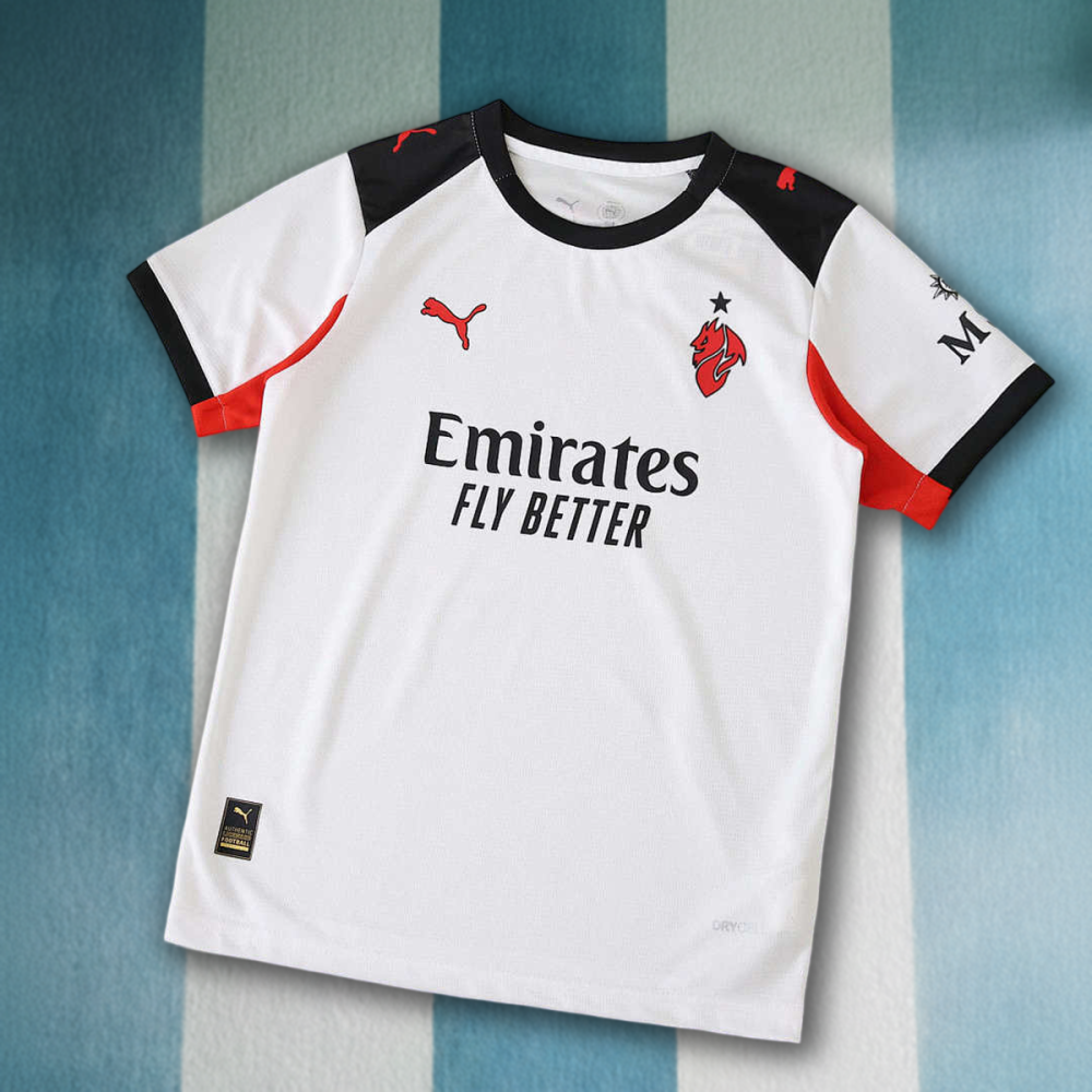 25/26 Season A.C. Milan  Away Kids Kit