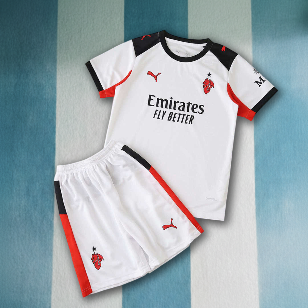 25/26 Season A.C. Milan  Away Kids Kit