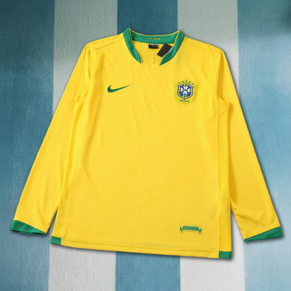 2006 season Brazil home Long sleeved retro Fan version