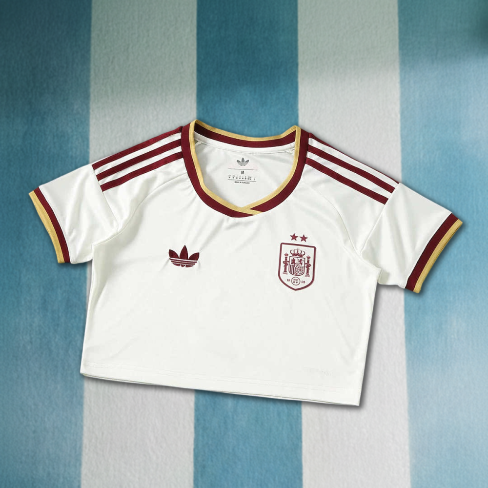 2026 FIFA World Cup Spain away Cropped Jersey two star