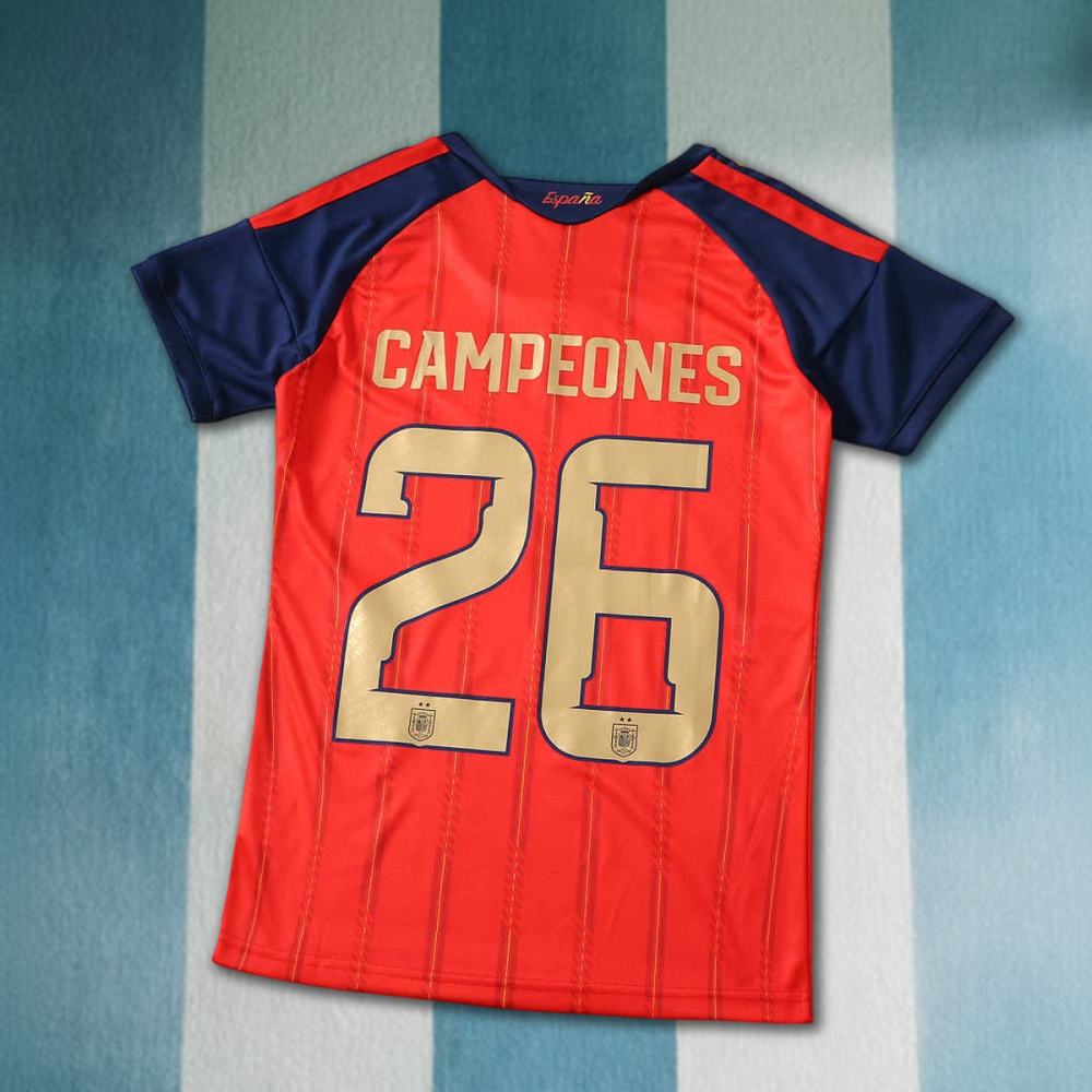 2026 FIFA World Cup Spain home champion Women's Shirt  two  star