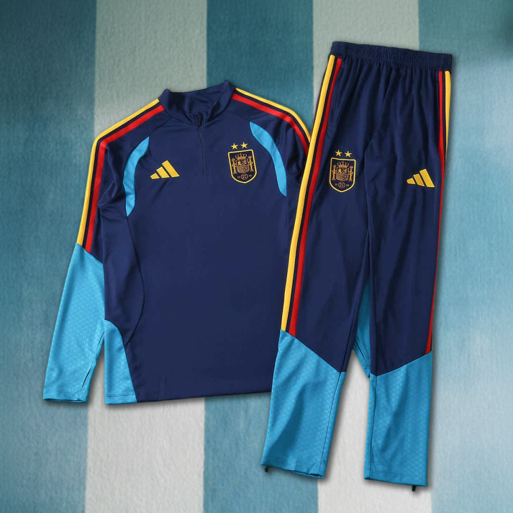 2026 FIFA World Cup Spain royal blue Half pull training suit