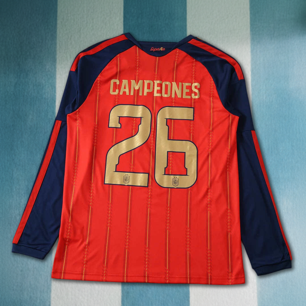 2026 FIFA World Cup Spain home champion Long sleeves Fan version  two  star
