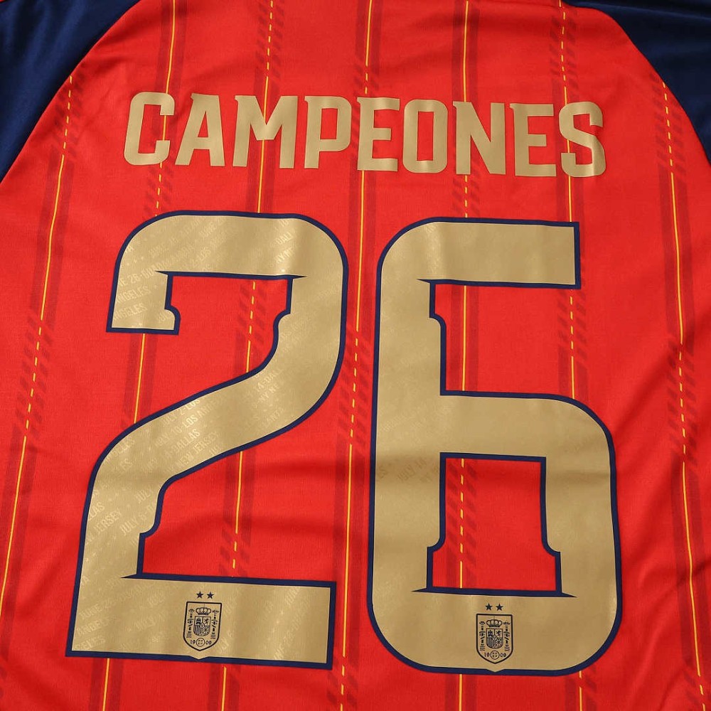 2026 FIFA World Cup Spain home champion Long sleeves Fan version  two  star