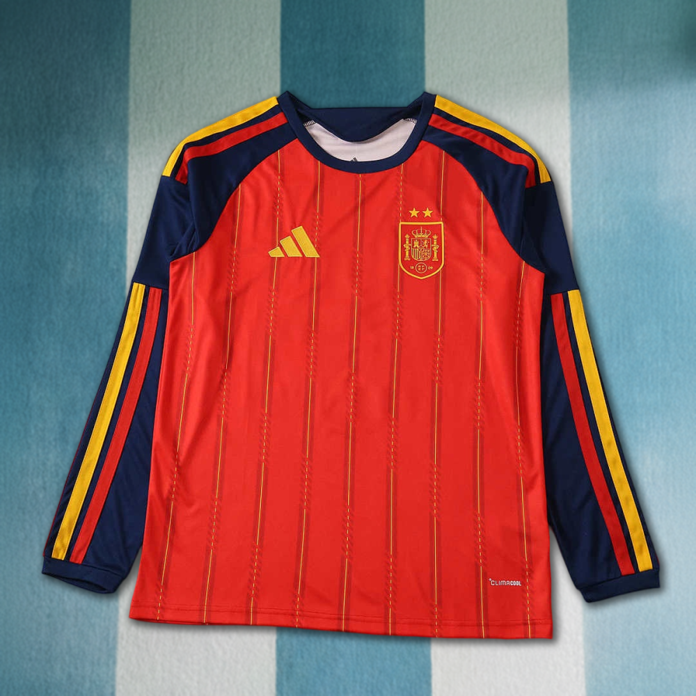2026 FIFA World Cup Spain home champion Long sleeves Fan version  two  star